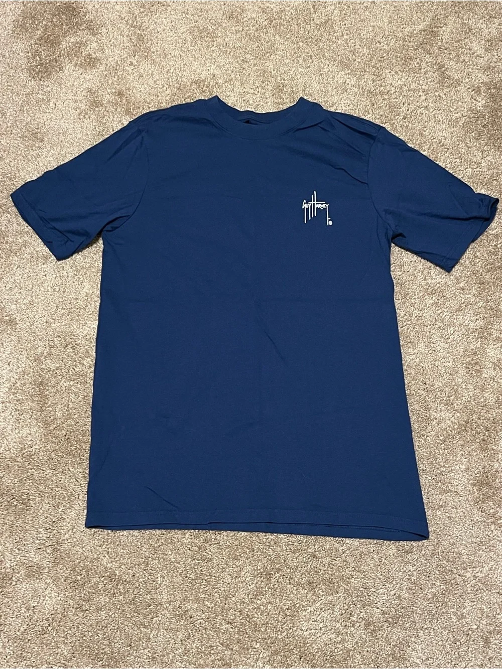 Guy Harvey Navy Graphic Tee with White Logo